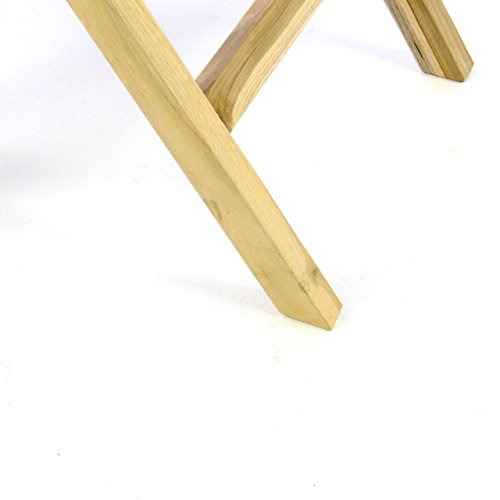 Divero Gartentisch Balkontisch Tisch Esstisch Holz Teak Ø 80 cm rund Natur klappbar Gartenmöbel Beistell-Tisch Klapp-Tisch wetterfest Holz-Tisch – Bild 5