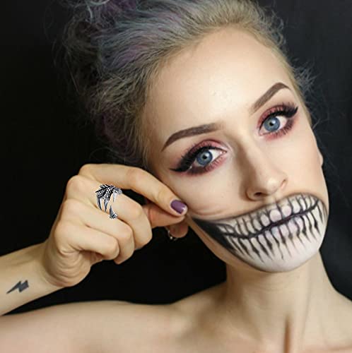 LAKIYOYO 15Pcs Vintage Punk Rings for Men Adjustable Snake Ring Dragon Rings Gothic Knuckle Stacking Finger Rings Jewelry Set3