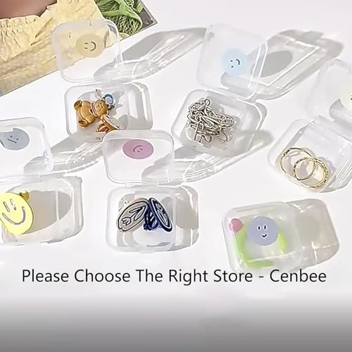 CebraBounze 48 Pcs Clear Small Plastic Storage Containers Anti Oxidation Transparent Jewelry Storage Holder for Small Item Craft, Beads, Pills, Ear Studs, Necklaces,Rings, Jewelry Case - Thumbnail 4