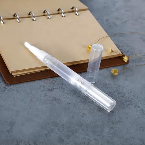 Rvetol Empty Cuticle Oil Pens, 5 mL Transparent Twist Applicators