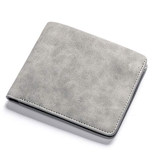 WXH Cartera de Hombres-Cuero Bloqueado bi-Fold Moda Cover
