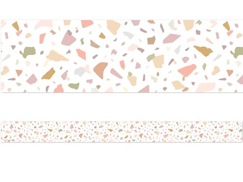 Bordure droite Terrazzo Tones frise en carton rigide pour affichage