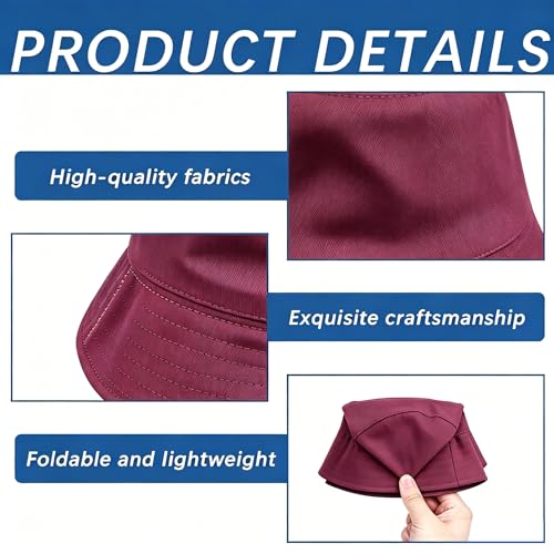 Image of Bucket Hats Bulk Solid Color DIY Blank Hat Bucket Hats for Men, Women and Adults