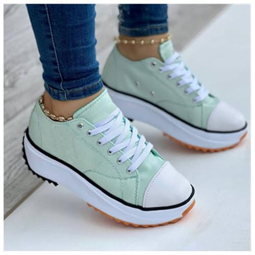 Elsvia Orthopedic Shoes for Women, Hiking Comfortable Casual Canvas Sneakers, Thick Sole Breathable Shoes2