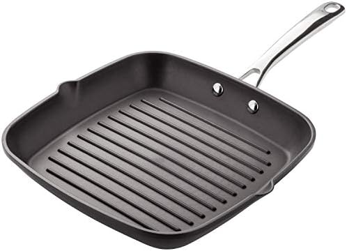 Stellar SX45 Grill Pan Ribbed Skillet 28cm x 28cm Griddle with Ridges, Ceramic Coating, Induction Ready, Dishwasher & Oven Safe - Fully Guaranteed