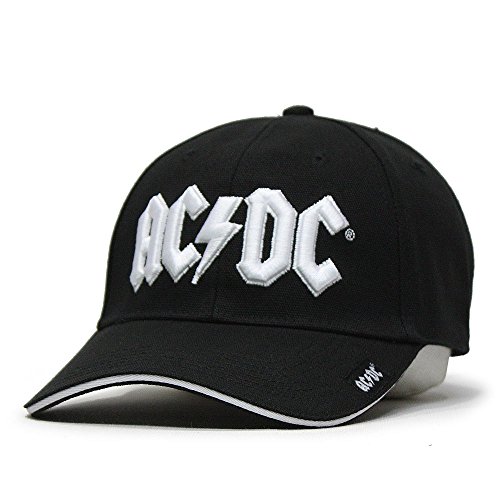 ac dc cap - AC/DC Baseball Cap Red on White Hard Rock Band (White)