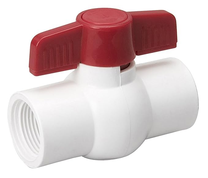 PVC Ball Valve, T-handle Water Shut-Off Ball Valve Threaded, PVC Ball Valve 1/2 inch for Water Project, Swiming Pool, Sewage Pump, Irrigation System (Half Inch) (B0D9VW49ZW) Amazon Price History, Amazon Price Tracker
