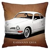 Funda de almohada MeiMei2 de 45,7 x 45,7 cm, funda de almohada Vw Karmann Ghia para sofá cama, dormitorio y sala de estar.