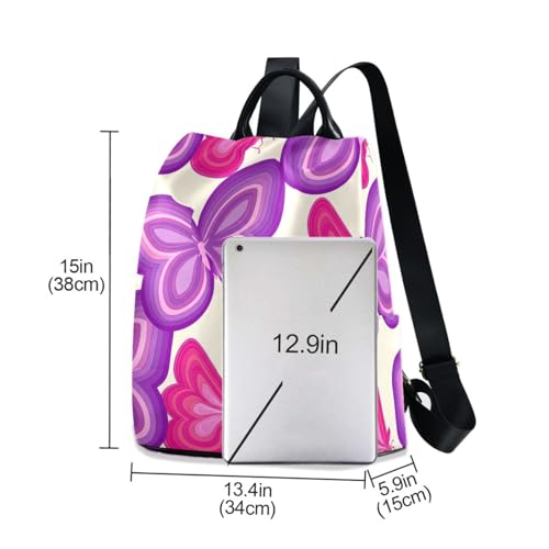 Sac à dos polyvalent violet et rose, idéal pour les sorties urbaines