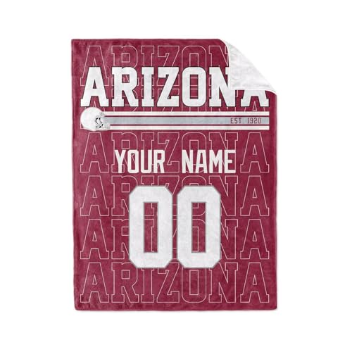 Image of ANTKING Arizona Throw Blanket for Men Women Boy Custom Name and Number Gifts