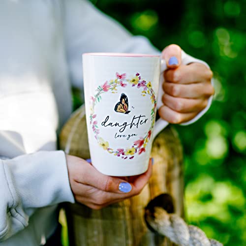 Pavilion Gift Company - Daughter - 17-ounce Coffee Cup, Floral Pattern Mug, Mothers Day Gift Idea, 1 Count, Cream, 5.25 x 5.25-Inches by Pavilion Gift Company - Image 5
