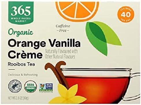 365 Everyday Value, Organic Rooibos Tea with Orange Vanilla Crème (40 Tea Bags), 2.8 oz