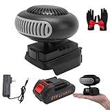 Battery Powered Heater,Portable Car Heaters, Rechargeable Heater with Anti-Tilt Design, 1500mAh Battery for Safe Defogging, Quiet Heating, Ideal for Cars, Office, and Indoor Use (1PCS)