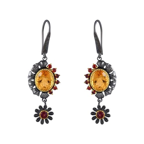 Boucles d'oreilles argent 925 hypoallergéniques, finies or et pierres fines
