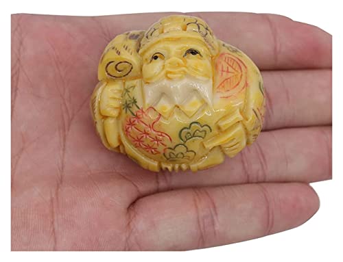 Dieu de la Richesse Feng Shui jaune : statuette décorative de table unique