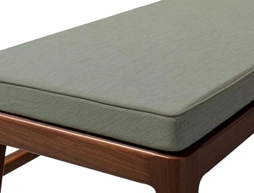 Cojín de banco impermeable gris de 100x60x5 cm con funda extraíble y base antideslizante 3
