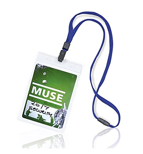 Porta pase Internet 105 x 148 mm con cordón ajustable, pack de 50 unidades para eventos