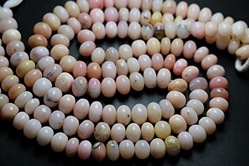 Pink opal smooth rondelles de qualité supérieure pour vos créations de bijoux fins