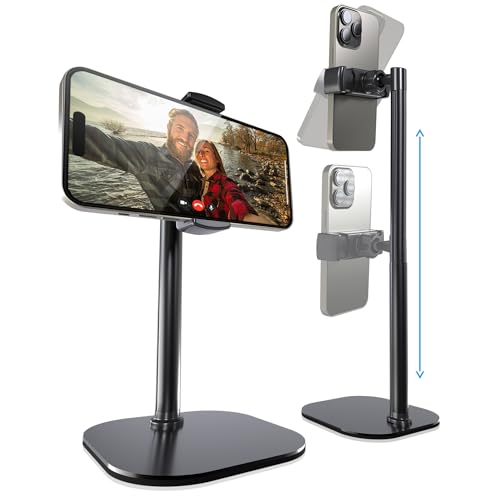 Cooper ChatStand - Height Adjustable Mobile Phone Stand for Desk | Mobile Phone Holder, Desk Phone Holder for Filming, Desk Phone Stand for Filming, iPhone Stand, Mobile Phone Accessories (Black)