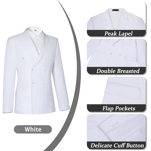 Men Suits Slim Fit 2 Piece Suit for Wedding Peak Lapel Suit Jacket Pants Set Business Formal Suits Prom Tuxedos3