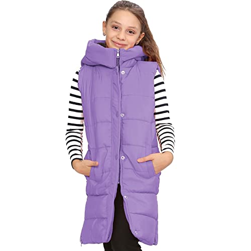 Kids Girls Fashion Oversized Gilet Long Line Style Jacket Long Sleeveless Coat