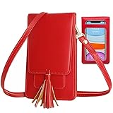 Leicht und modisch und einfach – ein Anhänger mit Quaste, ein Touchscreen-Halter mit transparentem Fenster (wir waren das erste originelle Design), 4 Kartenfächer, 3 Fächer, eine fabelhafte Umhängetasche für Frauen.