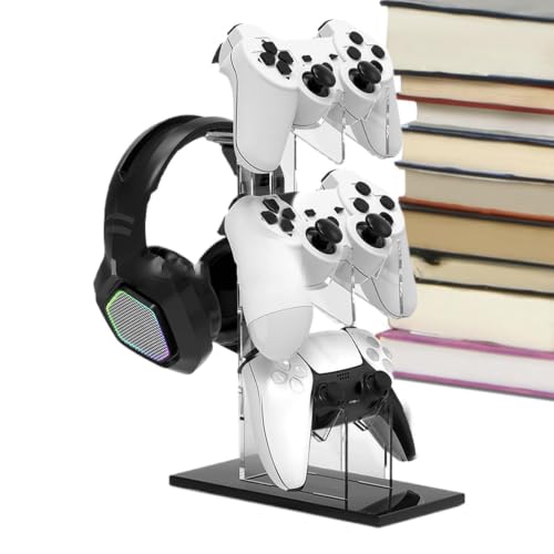 Soporte para auriculares de escritorio con 3 niveles de almacenamiento vertical