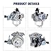 Powtol GX390 13HP Carburetor for Honda GX 390 Engines Pressure Washer Replace 16100-ZF6-V01 16100-Z5T-901 with 17210-ZE3-505 Air Filter