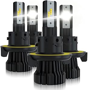 GTMOTO for 2017 2018 2019 2020 2021 2022 Ford F250 F350 Headlights LED Bulbs, Custom Plug and Play Super Duty Truck High + Low Beam Lights Combo, 6000K Cool White LED Conversion Kit, 4-Pack