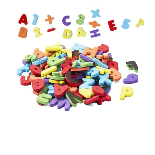 Weenwill Lettres et Chiffres Magnétiques pour Enfants,108 Pack Aimants pour Réfrigérateur Alphabet Majuscules et Minuscules Enfant,Lettres Aimantées en EVA,Numéros pour Jouet Educatif