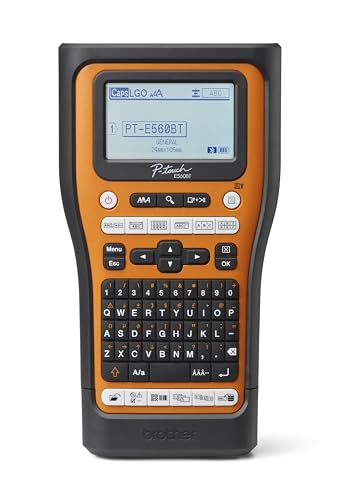 Brother PTE560BTVP. Rotuladora electrónica profesional con conexión PC y Bluetooth para electricistas e instaladores. Corte de cinta automático .Teclado QWERTY. 2 Cintas incluidas
