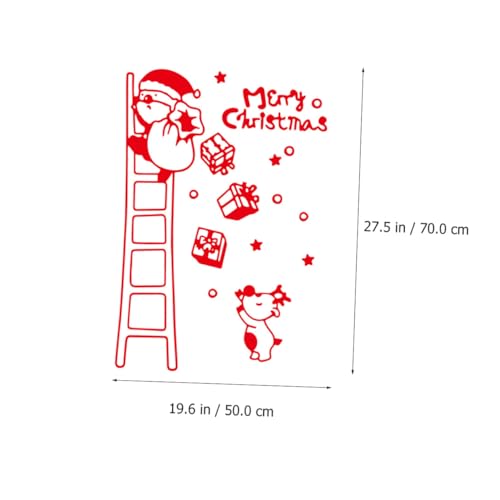 Vinilo decorativo Santa Claus para pared 70x50 cm rojo miniatura 2
