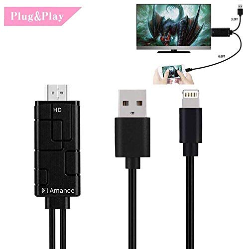Compatible with iPad iPhone to TV HDMI Adapter Cable,1080P High Resolution HDMI Adapter