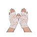 Produktbild Ladies Short Lace Gloves Fingerless White for Fancy dress Accessory