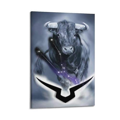 Poster Taureau koanga toile constellations 60x90cm art moderne