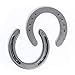 The Heritage Forge Steel Horseshoes Set for Horses, Crafts, Decorations and Backyard Games - Size 0 - R3-F - Sand Blasted 1 Shoe