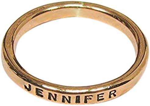 Personalized Copper Ring, 2.5 mm wide, 2 mm thick