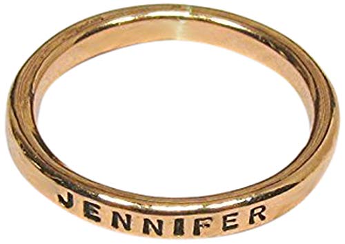 Personalized Copper Ring, 2.5 mm wide, 2 mm thick