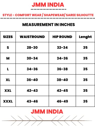 Image of Amazon Brand - Anarva Women Cotton Blended Saree Shapewear Regular Petticoat Skirt For Saree