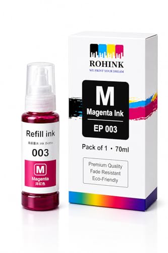Image of ROHINK Compatible for Epson L3110, L3150, L3250, L3252, L3115, L3116, L3101, L3210, L3215, L3216, L3151, L3152, L3156, L5190 Printers (003 Magenta Pack 1)