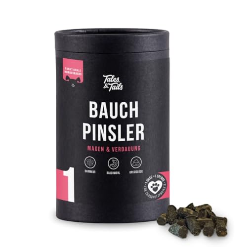 Tales & Tails - Bauchpinsler Verdauungs-Snack für Hunde | Für Allergiker Hunde | Getreidefrei | 1 Dose - 1 x 325g