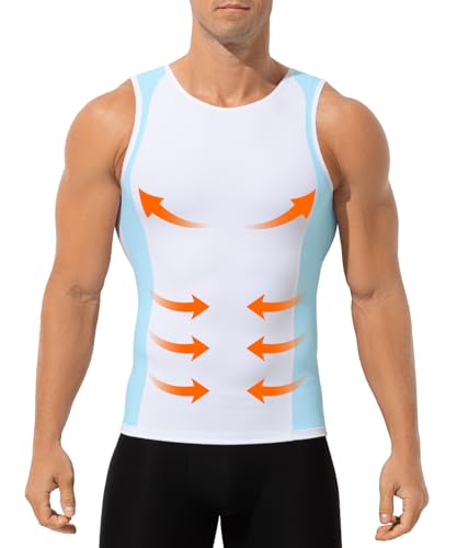 Arjen Kroos Canotte Compressione da Uomo, Canotta Contenitiva Snellente Maglia Modellante Dimagrante Shapewear Intimo Senza Maniche per Bodybuilding Palestra