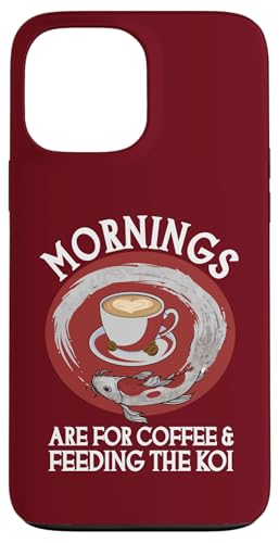 朝はコーヒーと鯉の餌やりに スマホケース iPhone 13 Pro Max 用