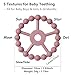 3 Pack Ring Teether Baby Infant Toys, Baby Essentials, Silicone Teething Ring Toys for Babies 6 Months, Seposeve Toddler Teethers 6-12 Months 12-24 Months, Infant Teething Relief, Purple Pink White