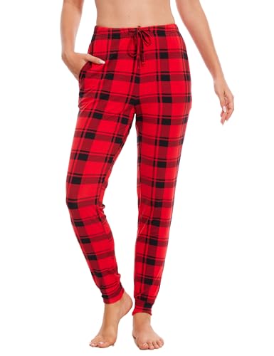 Image of GYS Women's Pajama Pants - Viscose Made from Bamboo, Joggers Pants with Pockets Comfy Lounge Sleep Pants Pj Bottoms