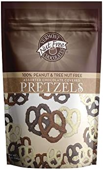 Vermont Nut Free Chocolates Covered Mini Twist Pretzels (Assorted) 7 Ounces