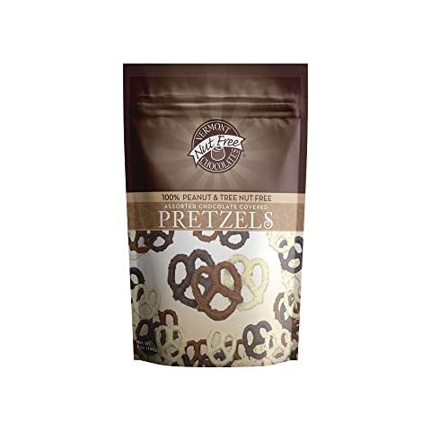 Vermont Nut Free Chocolates Covered Mini Twist Pretzels (Assorted) 7 Ounces, Nut-Free, Egg-Free, Kosher Cover