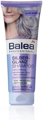 Professional Silver-Gloss Shampoo for Grey, White and Bleached Hair - 250ml by Balea