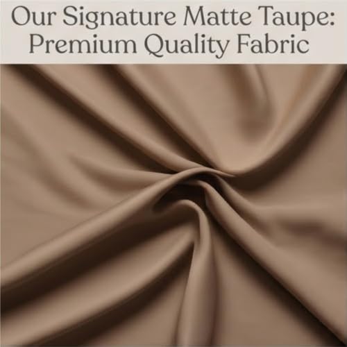 Image of Egyptian Cotton Feel Double Size Flat Bedsheet with 2 Pillow Covers | 1000 TC Soft & Breathable | Taupe Solid Pattern for Bedrooms and Hotels Use (Size: 60 x 100 Inch)