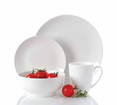 image for Gibson Zen Buffet Coupe Dinnerware set, Service for 4 (16pcs), White